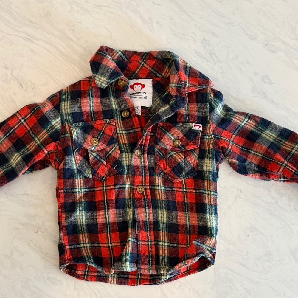Appaman Red and Blue Plaid Button Down Shirt